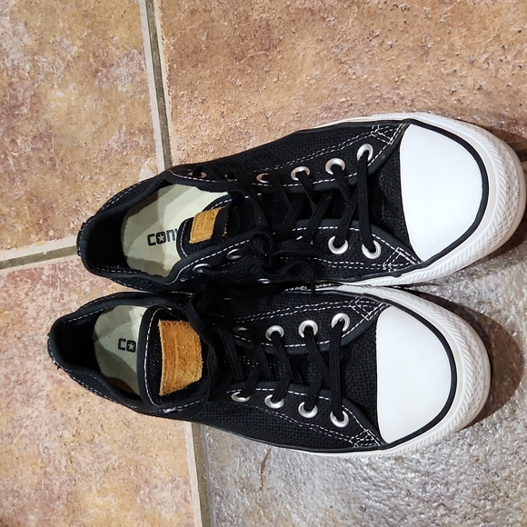 Converse All star knit low top men's size 7.5 black EUC